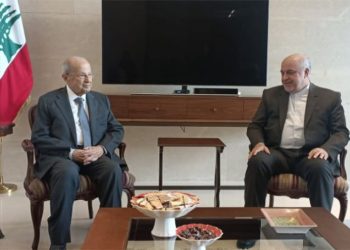 الرئيس اللبناني السابق يلتقي السفير الإيراني في بيروت