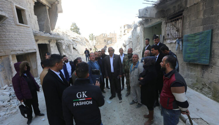 فريق الاغاثة يزور مدينة حلب السورية ومحافظها يشير الى أن الموقف المشرف للمرجعية العليا والعتبة الحسينية