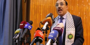 كلمة السفير عبدالله صبري في الملتقى التضامني الفلسطيني مع الشعب اليمني