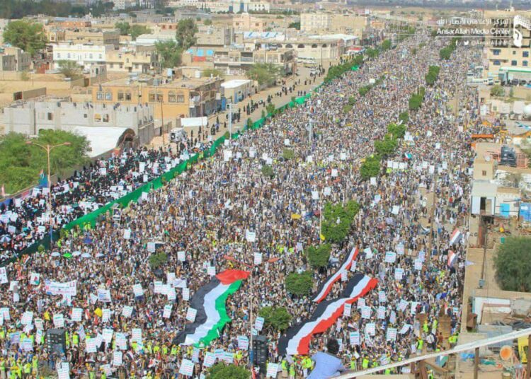 خروج مسيرات الغضب المليونية من اليمن تضامنًا مع فلسطين، ومعركة طوفان الأقصى