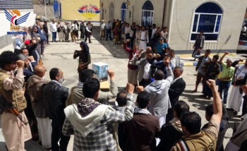 وقفة تضامنية لفرع شركة النفط بإب مع الشعب الفلسطيني