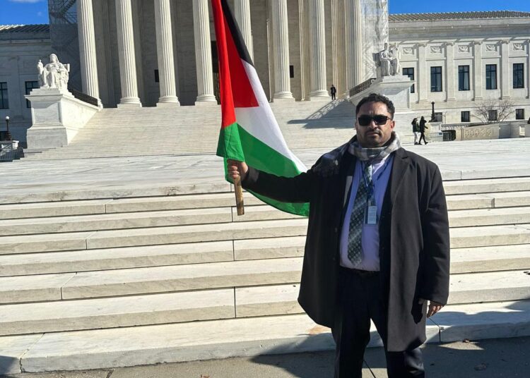 مسيرة الجاليات العربية والاسلامية واليمنية في نيويورك لوقف العدوان الصهيوني على غزة