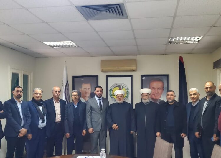 منسق عام جبهة العمل الاسلامي في لبنان يلتقي على رأس وفد الأمين العام لحزب البعث العربي الاشتراكي الأستاذ علي حجازي وعدد من قيادة الحزب