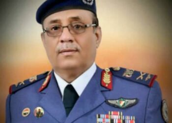 اللواء ركن عبد الله الجفري يقدم برقية عزاء للدكتور علي شرف الدين نائب  وزير التعليم العالي