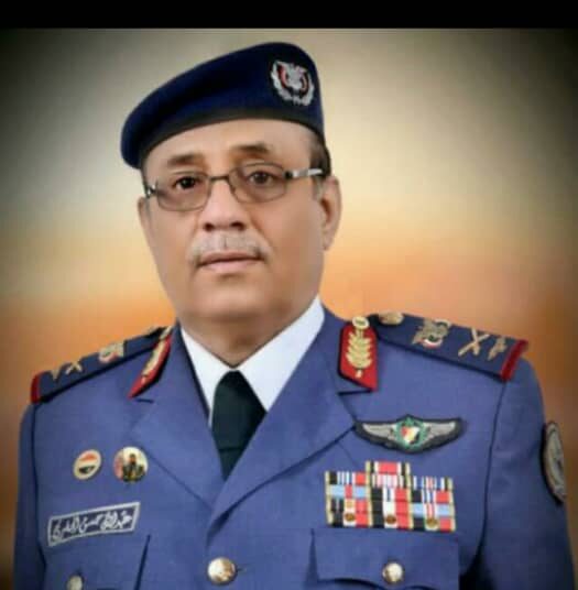 اللواء ركن عبد الله الجفري يقدم برقية عزاء للدكتور علي شرف الدين نائب  وزير التعليم العالي